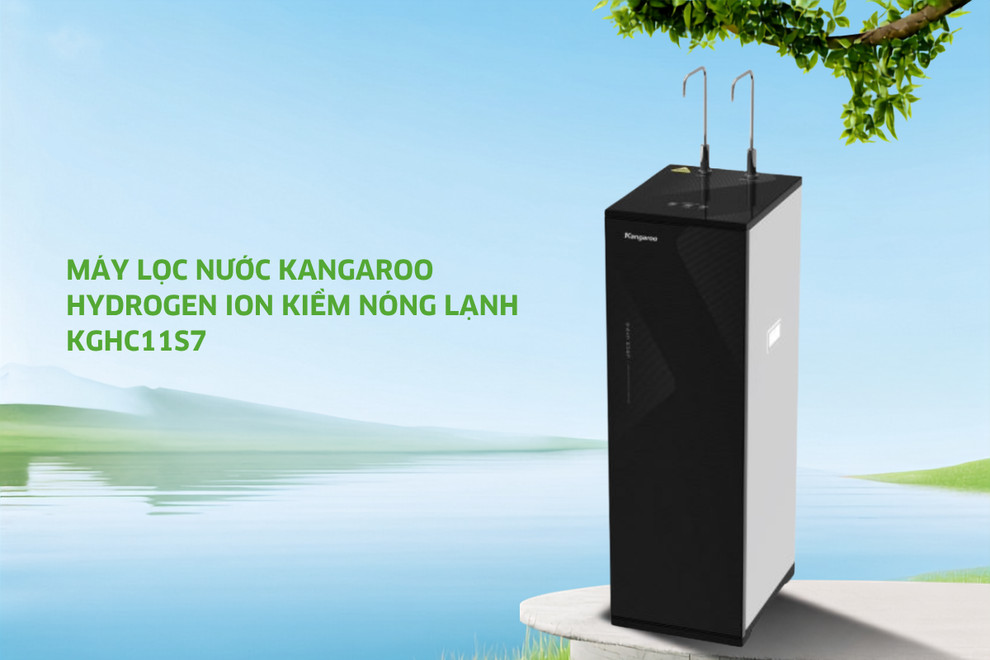 Máy lọc nước Kangaroo Hydrogen ion kiềm nóng lạnh KGHC11S7