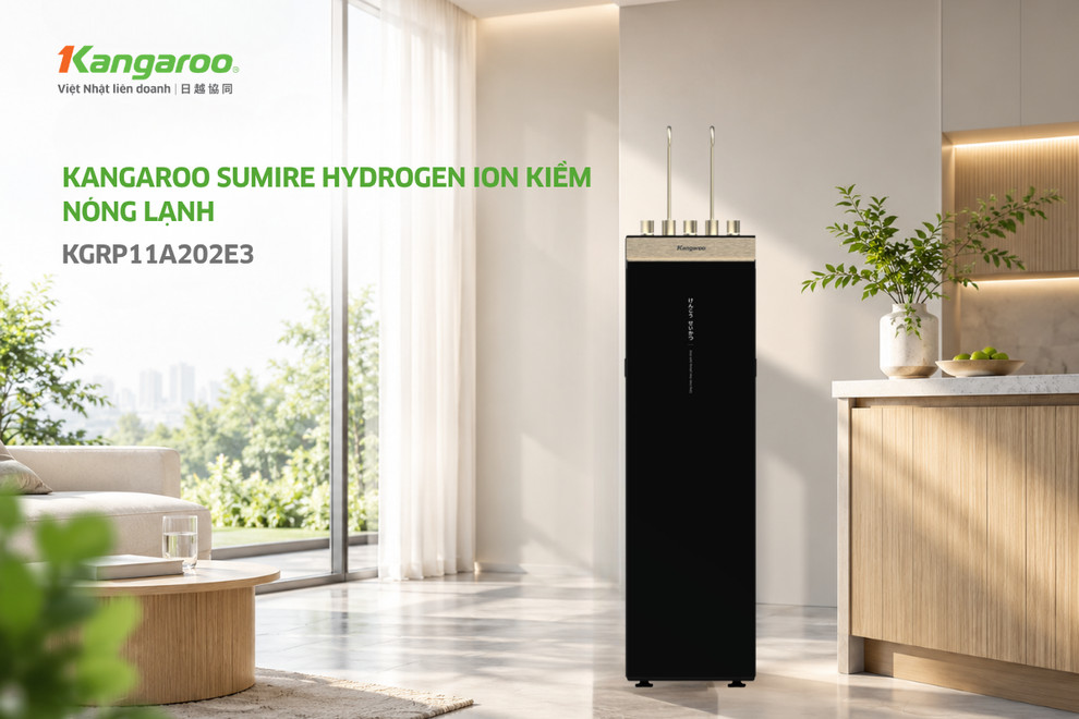 Máy lọc nước Kangaroo Sumire Hydrogen ion kiềm nóng lạnh KGRP11A202E3