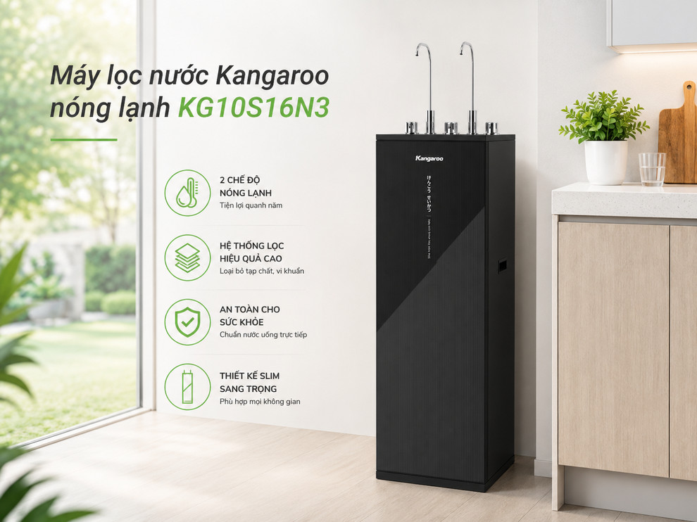 Máy lọc nước Kangaroo nóng lạnh KG10S16N3