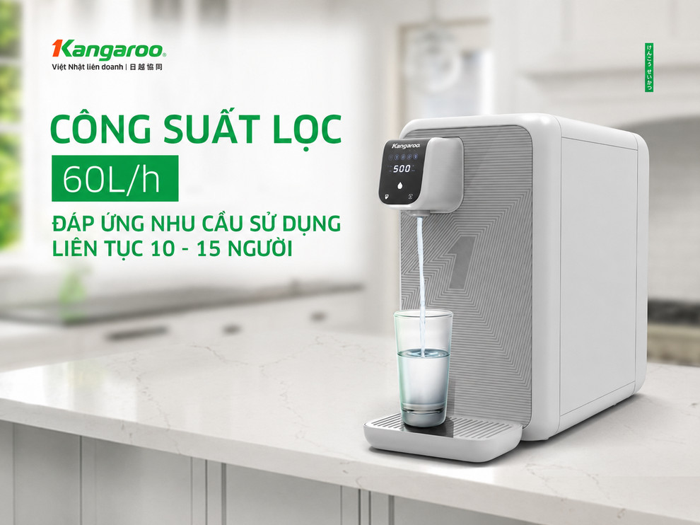 W phản ánh mức điện của bộ phận vận hành, lít/giờ phản ánh khả năng tạo nước sau lọc