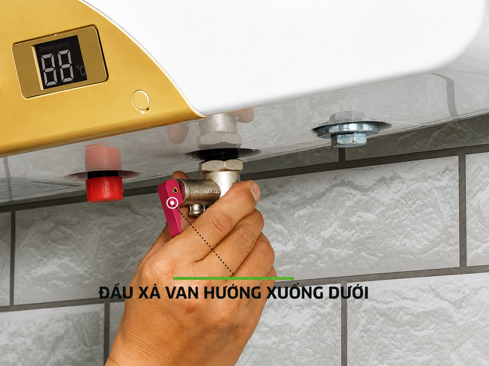 Lắp van an toàn cho bình nước nóng gián tiếp