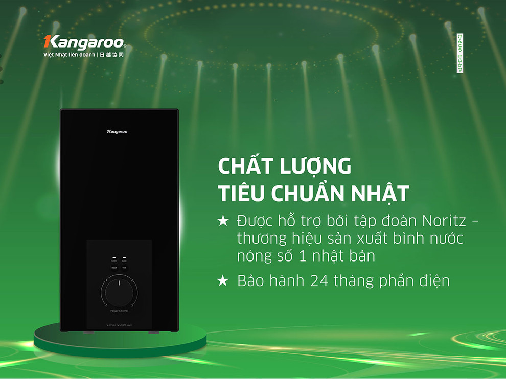 Máy nước nóng Kangaroo đồng hành với hàng triệu gia đình Việt