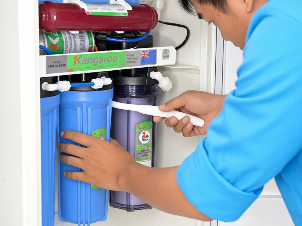 Xả e đúng cách là lưu ý khi lắp máy lọc nước giúp hạn chế tình trạng máy không ra nước