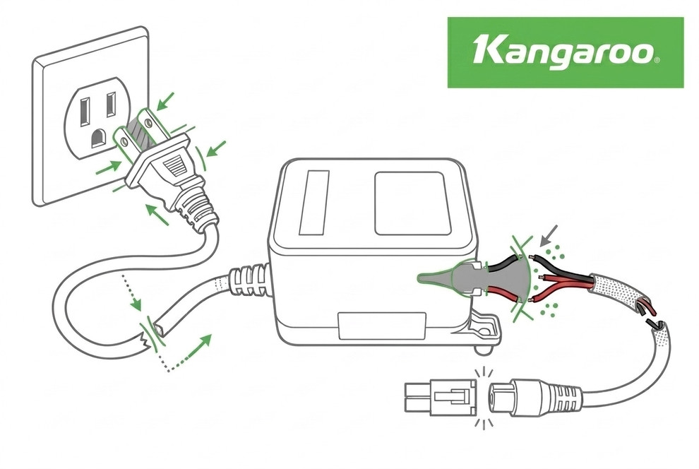 Giắc cắm hoặc đầu nối Adapter lỏng lẻo làm dòng điện chập chờn