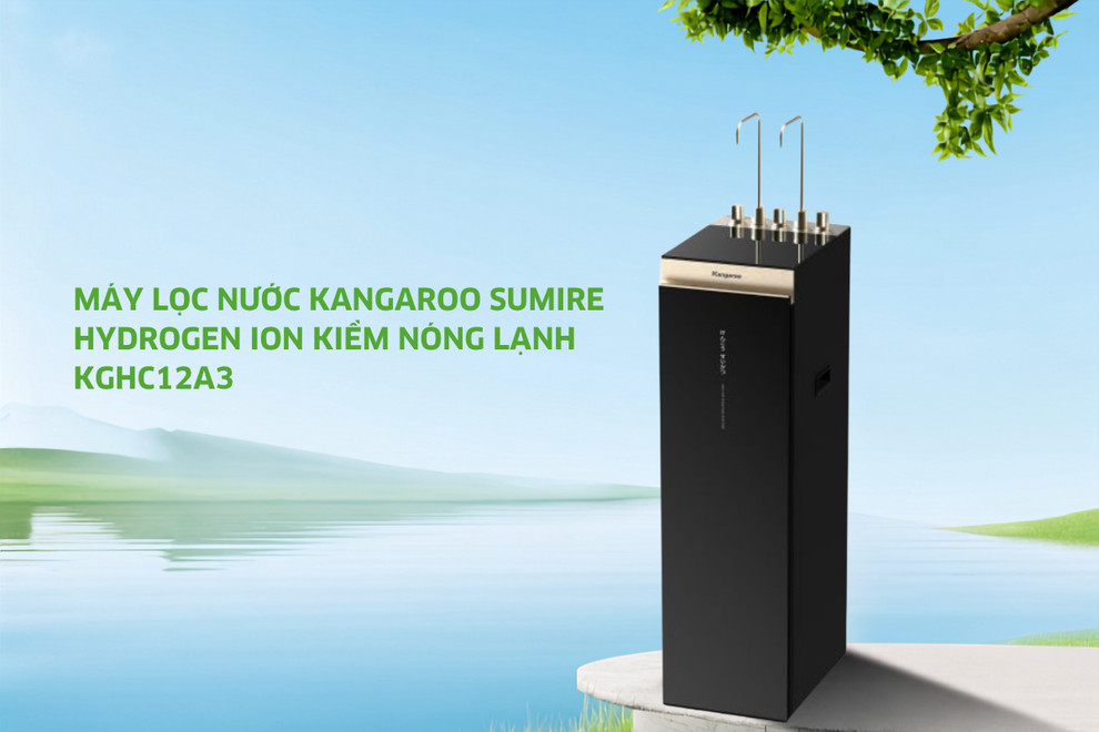 Máy lọc nước Kangaroo Sumire Hydrogen ion kiềm nóng lạnh KGHC12A3