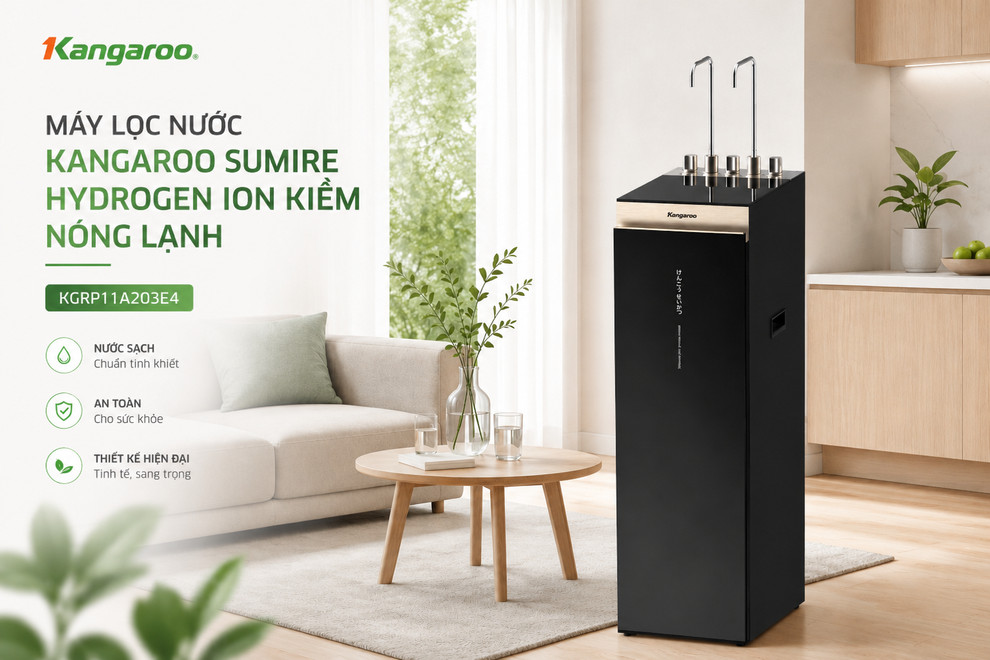 Máy lọc nước Kangaroo Hydrogen ion kiềm KGRP11A203E4
