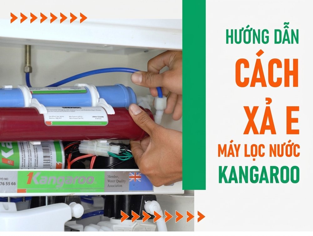 Xả e khí cho lõi lọc là một trong những cách sửa máy lọc nước Kangaroo kêu tạch tạch