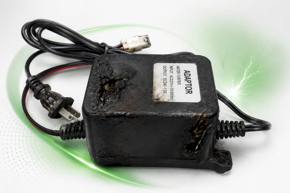 Adaptor cháy hỏng khiến toàn bộ hệ thống điều khiển mất nguồn