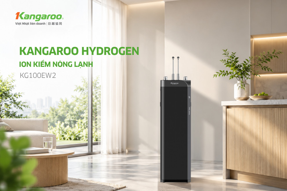 Máy lọc nước Kangaroo Hydrogen ion kiềm nóng lạnh KG100EW2