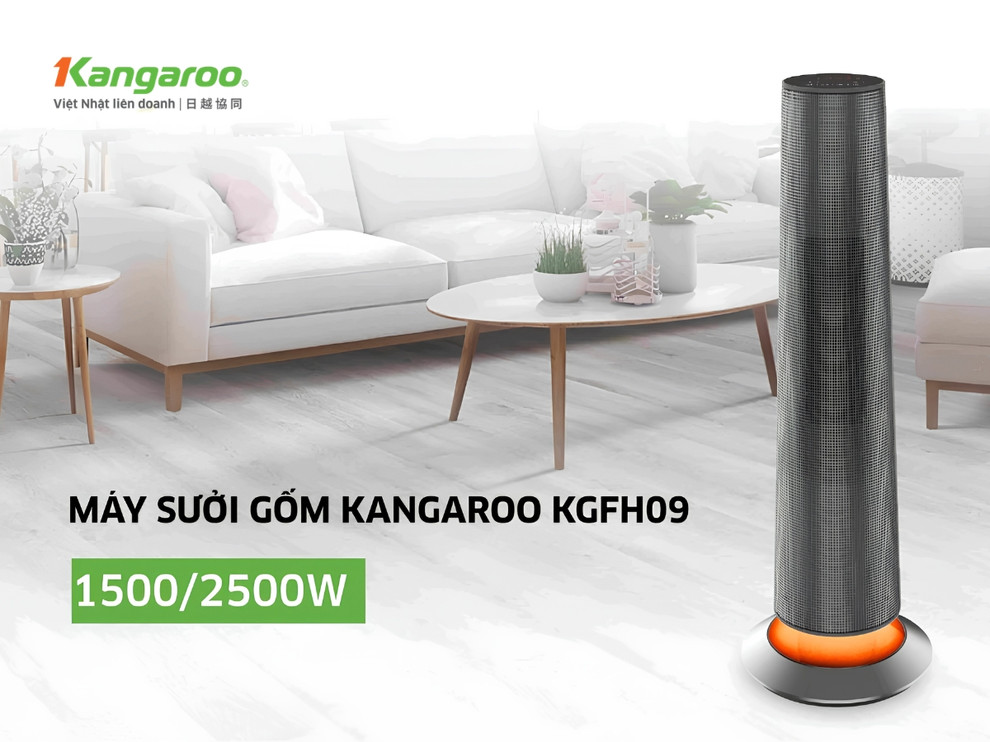 Máy sưởi gốm Kangaroo KGFH09