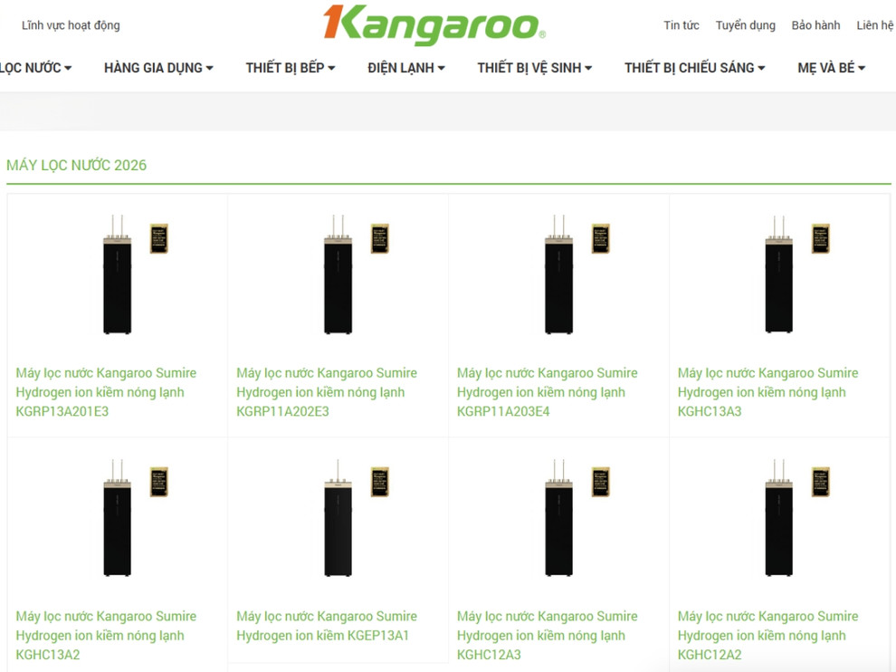 Mua máy lọc nước ở đâu tốt? - Website chính thức của Kangaroo