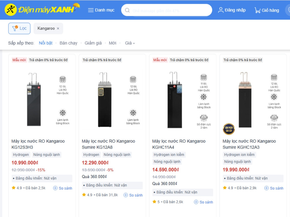 Gian hàng Siêu Thị Điện Máy XANH