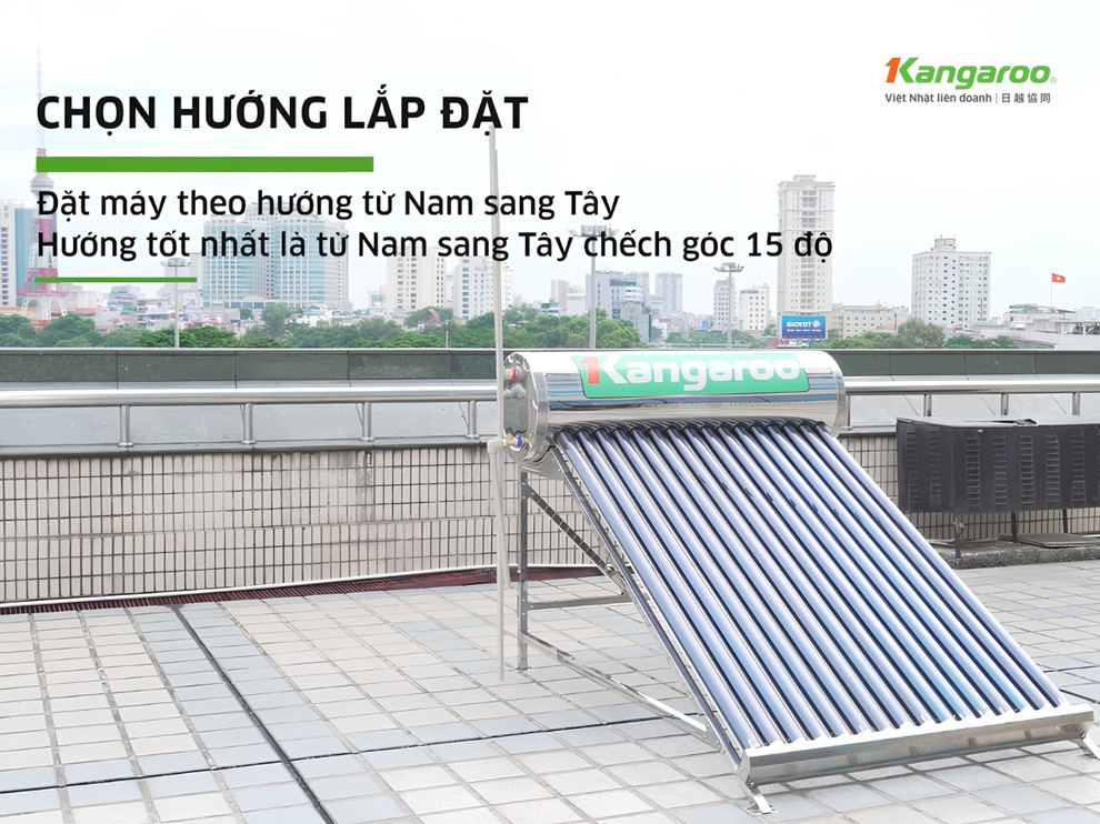 Chọn vị trí lắp đặt thông thoáng, đón nắng tốt