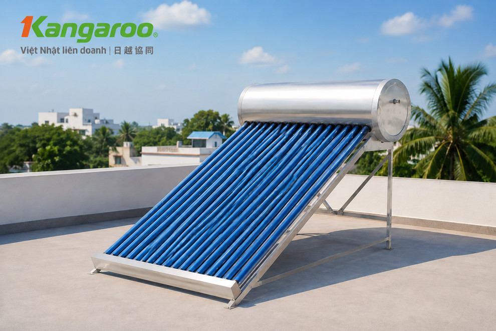 Hiệu suất máy nước nóng năng lượng mặt trời giảm khi trời ít nắng