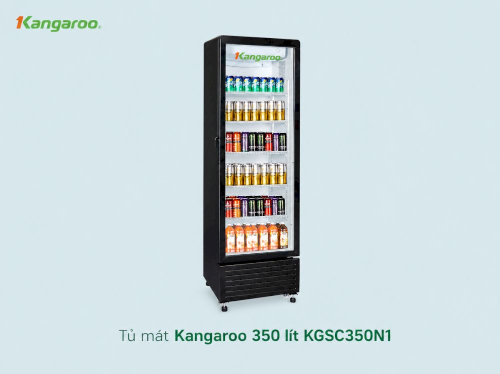 Tủ mát Kangaroo 350 lít KGSC350N1 với kính Low E cường lực 2 lớp