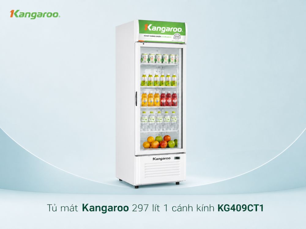 Tủ mát Kangaroo 297 lít 1 cánh kính KG409CT1 có tại trang sản phẩm chính hãng