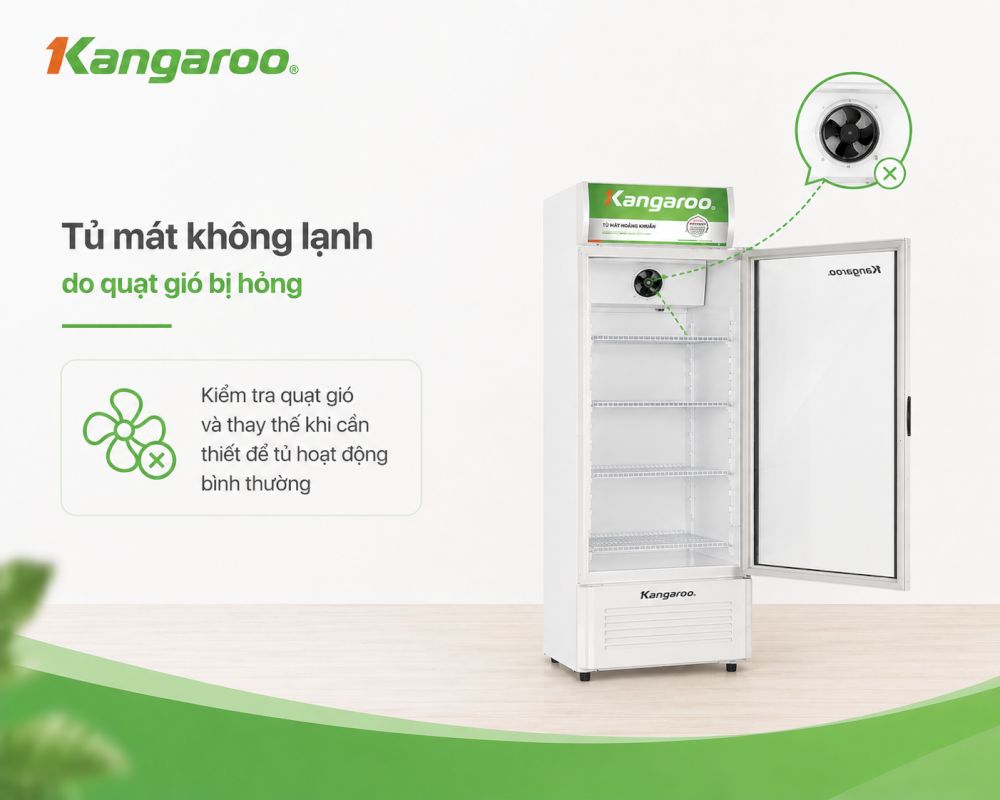 Quạt gió hoạt động tốt giúp hơi lạnh phân bổ đều