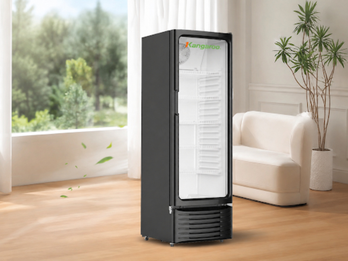 Tủ mát Kangaroo 250 lít KGSC250N1 với kính cường lực 2 lớp hút chân không