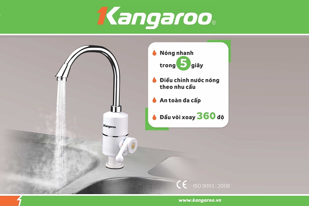 Vòi nước nóng trực tiếp Kangaroo KG239